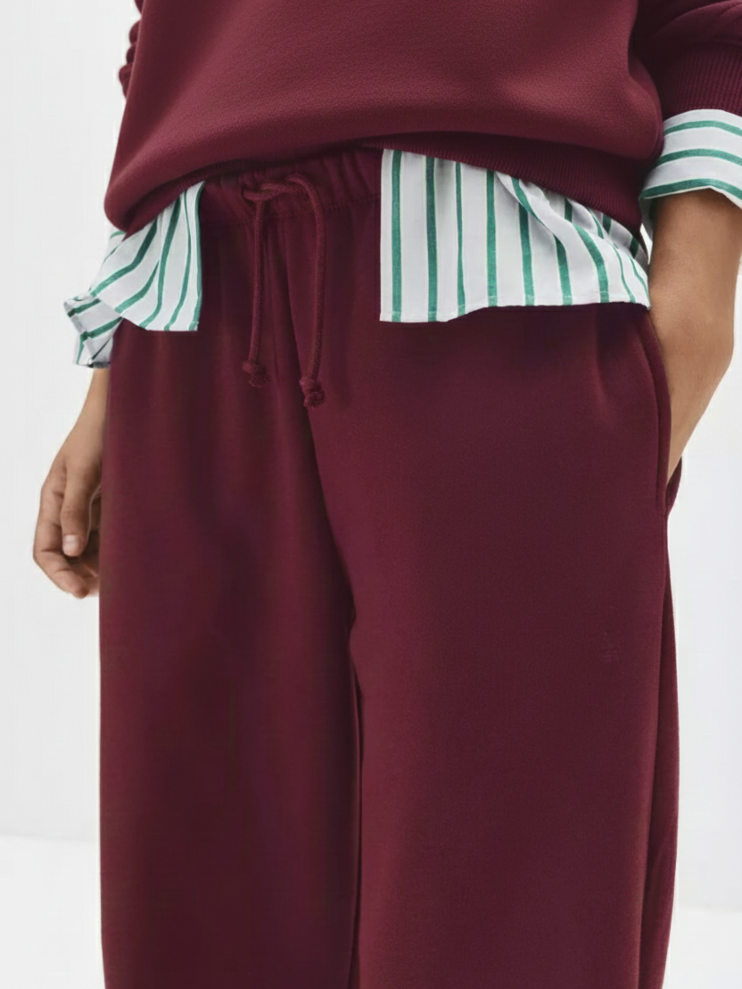 Burgandy Straight Fit Jogger