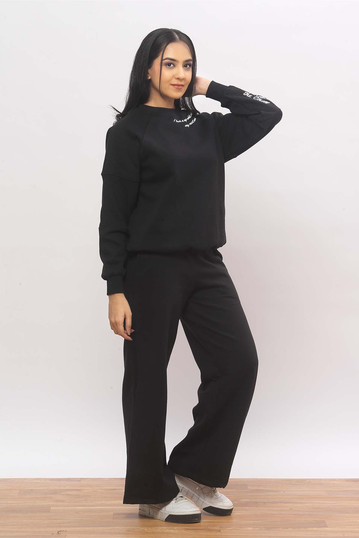 Black Wide Leg Jogger
