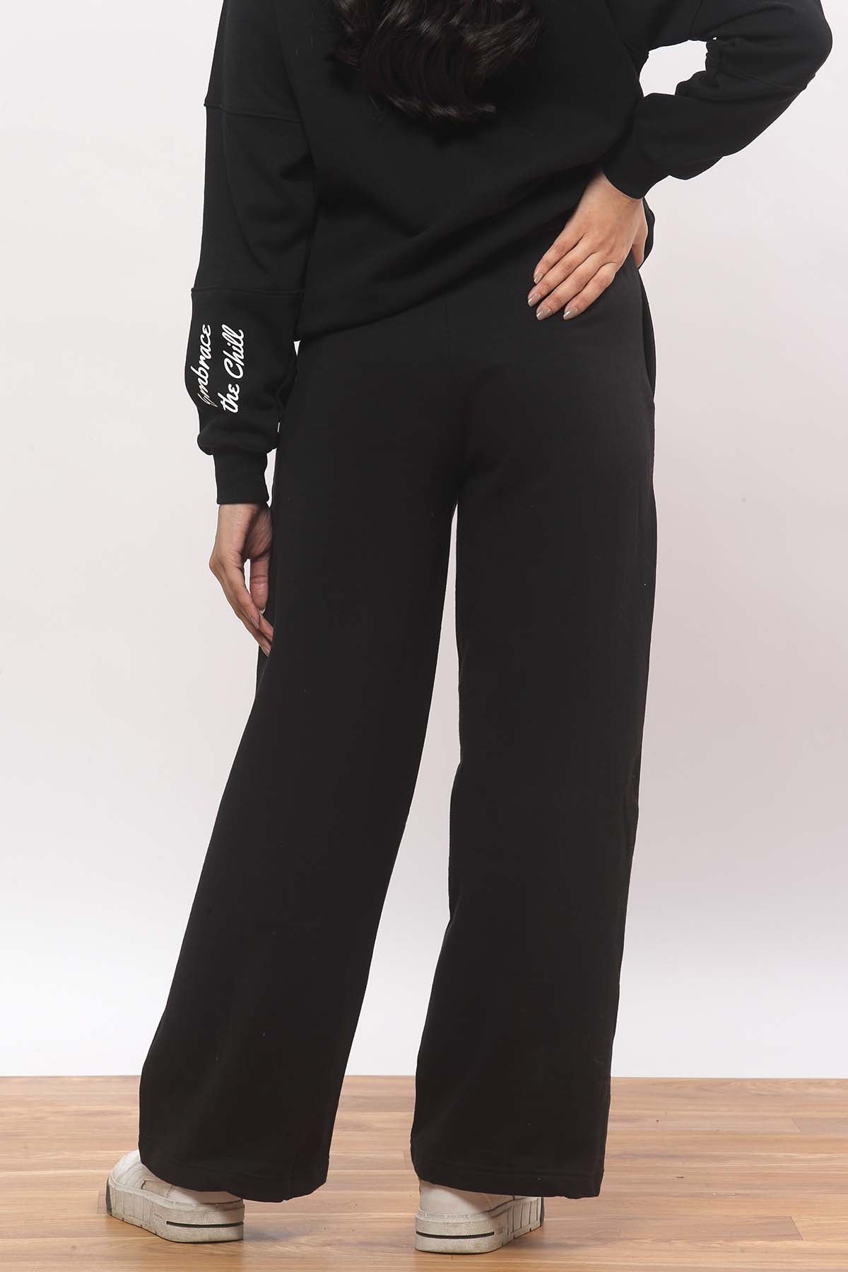 Black Wide Leg Jogger