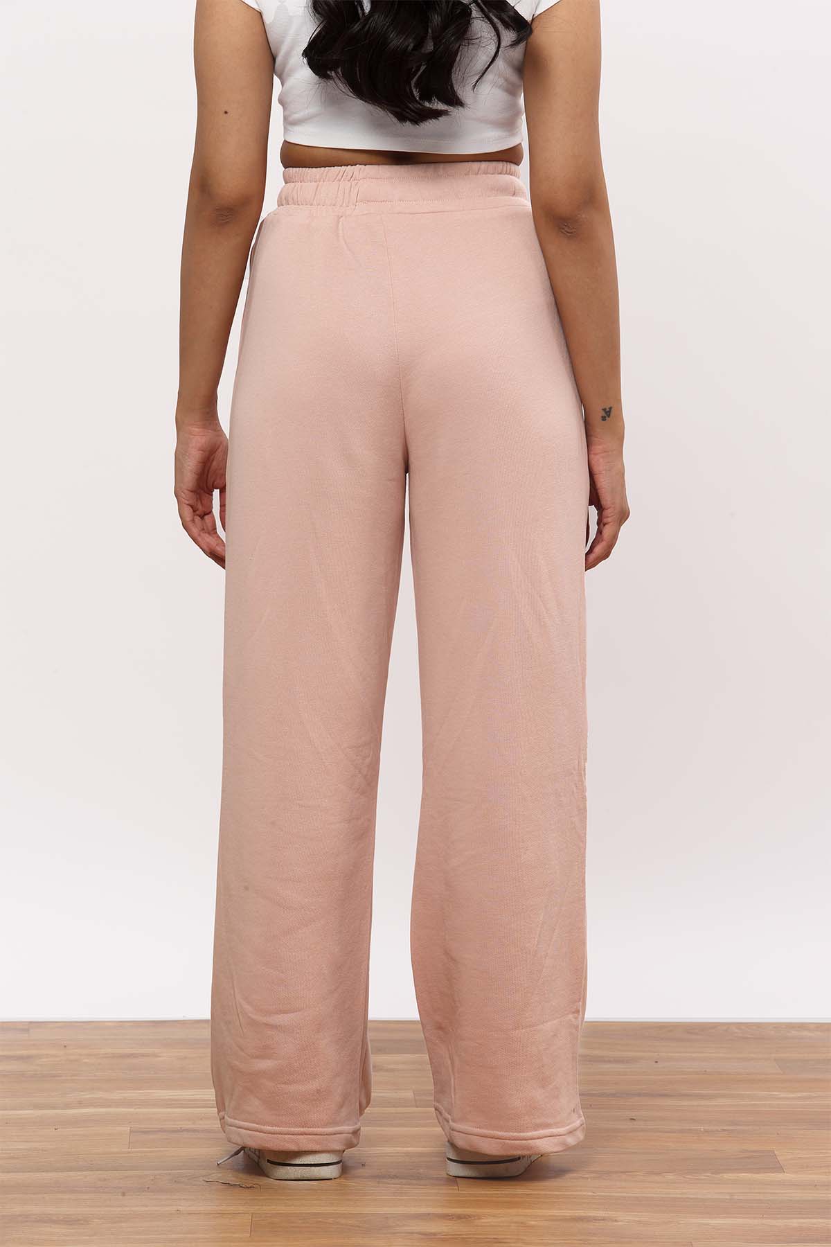 It's Never Too Late Baby Pink Sweatshirt + Wide Leg Co-ord Set