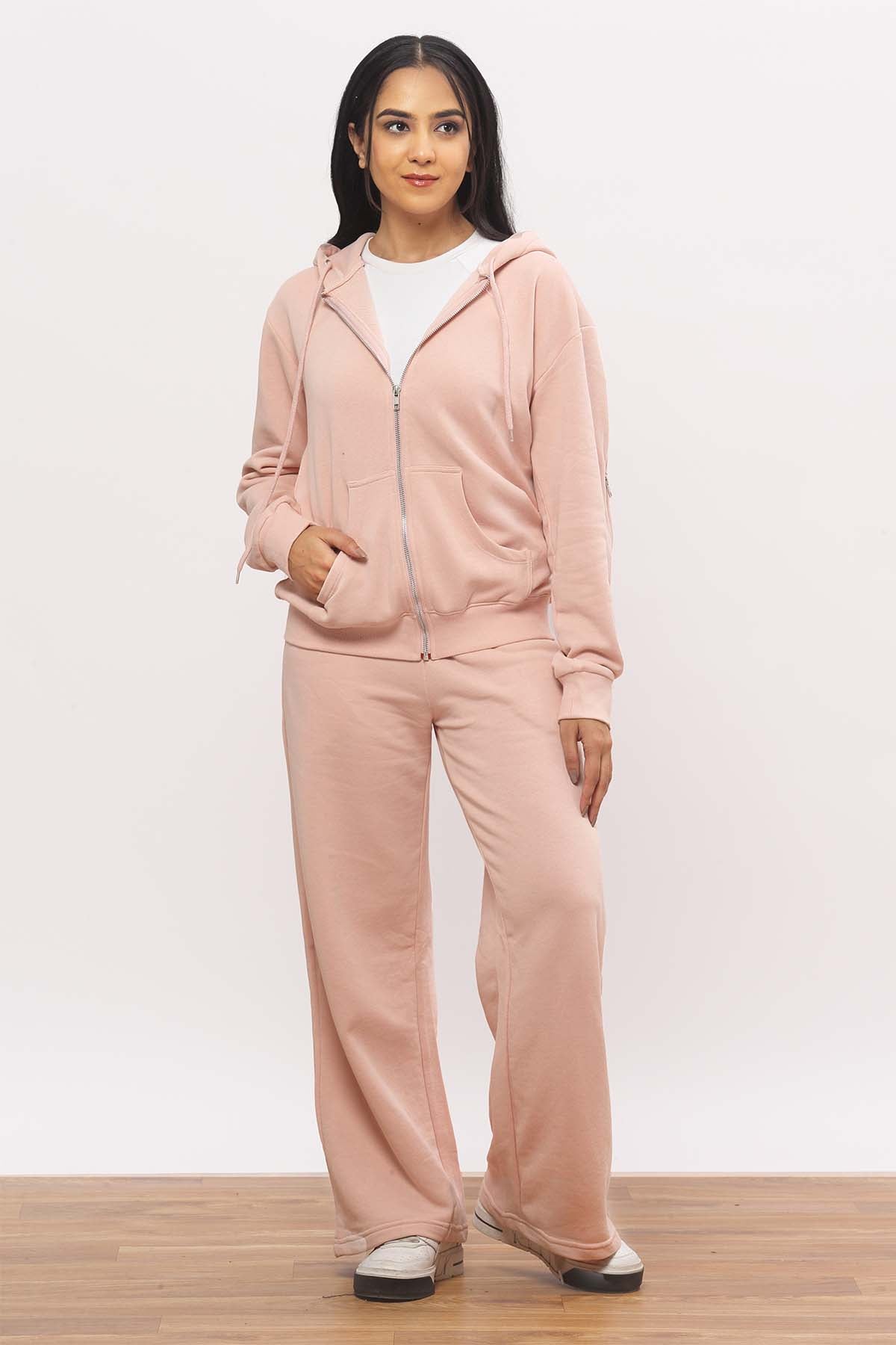 Baby Pink Zip Hoodie