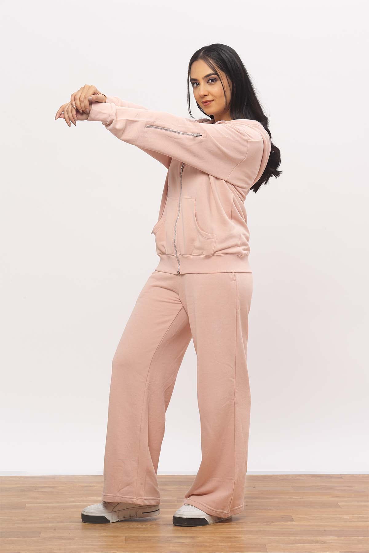 Baby Pink Zip Hoodie