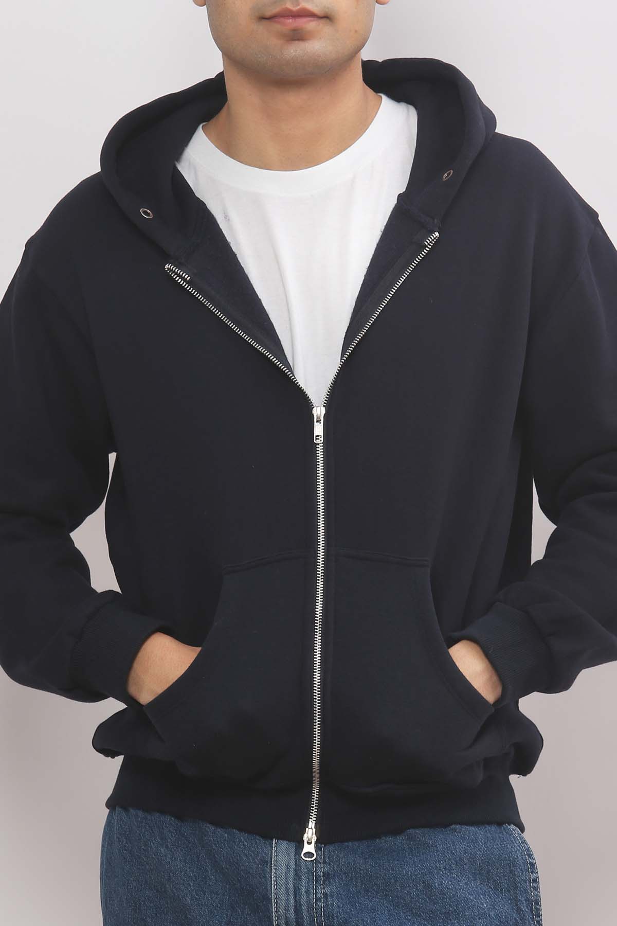 Navy Blue Zip Hoodie