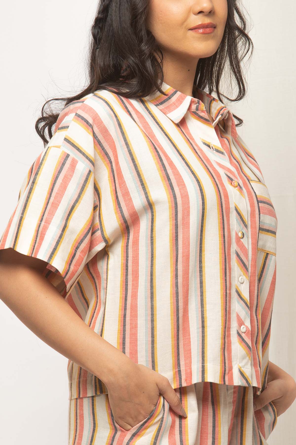 Pastel Pop Linen Set- Rust
