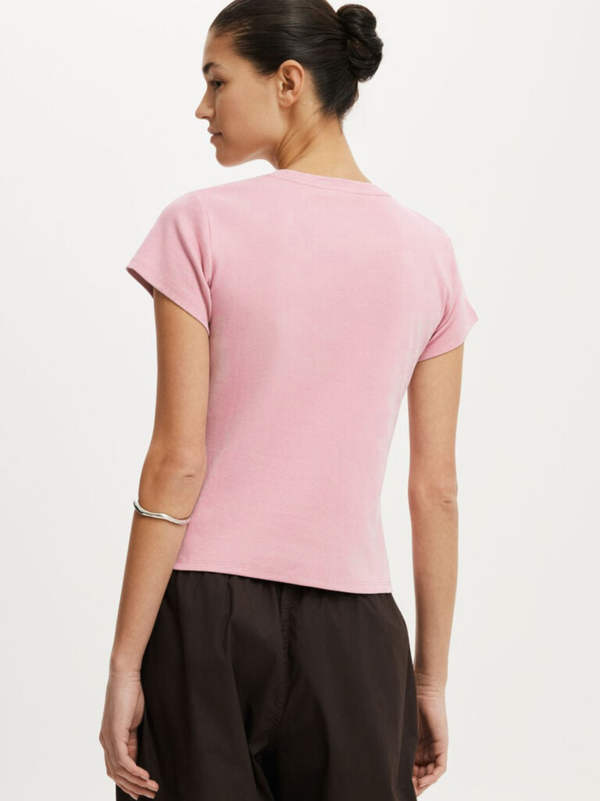 Toast Affair Crop T-Shirt- Pink