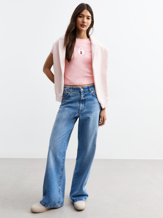 Locked on Diet Coke Crop T-Shirt - Pink