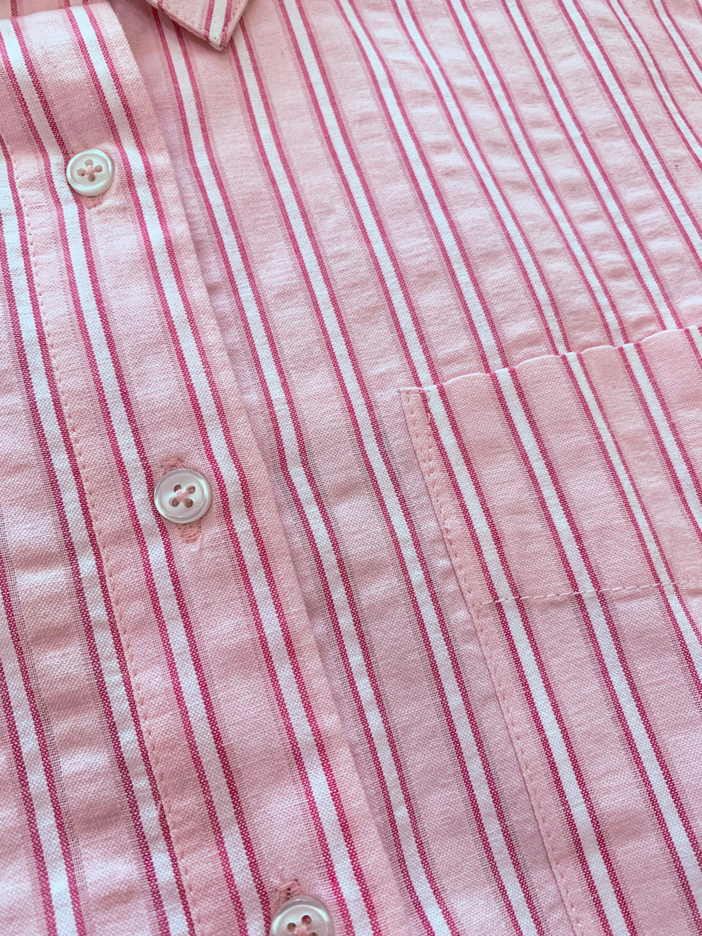 Pink Oversized Stripe Shirt