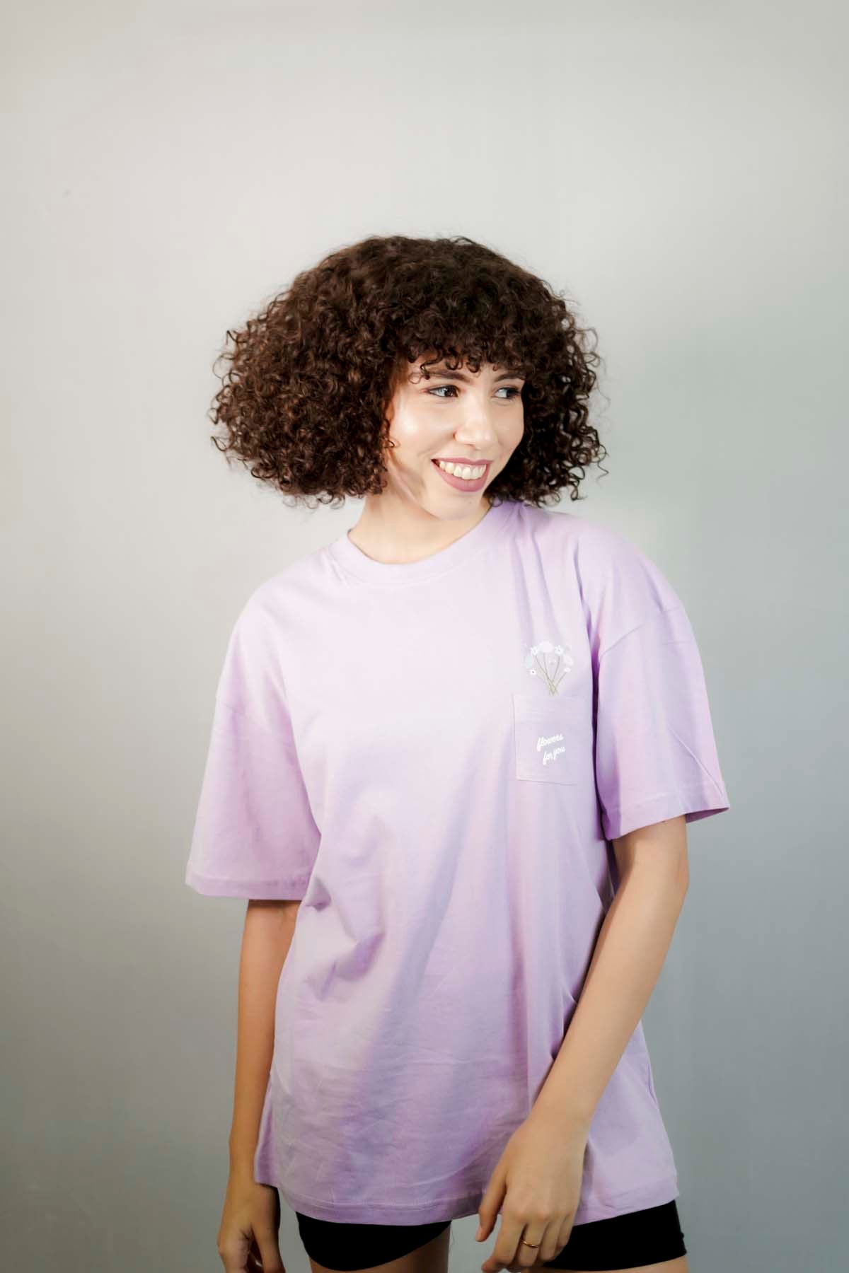 Flowers for You Oversized T-shirt-lavender