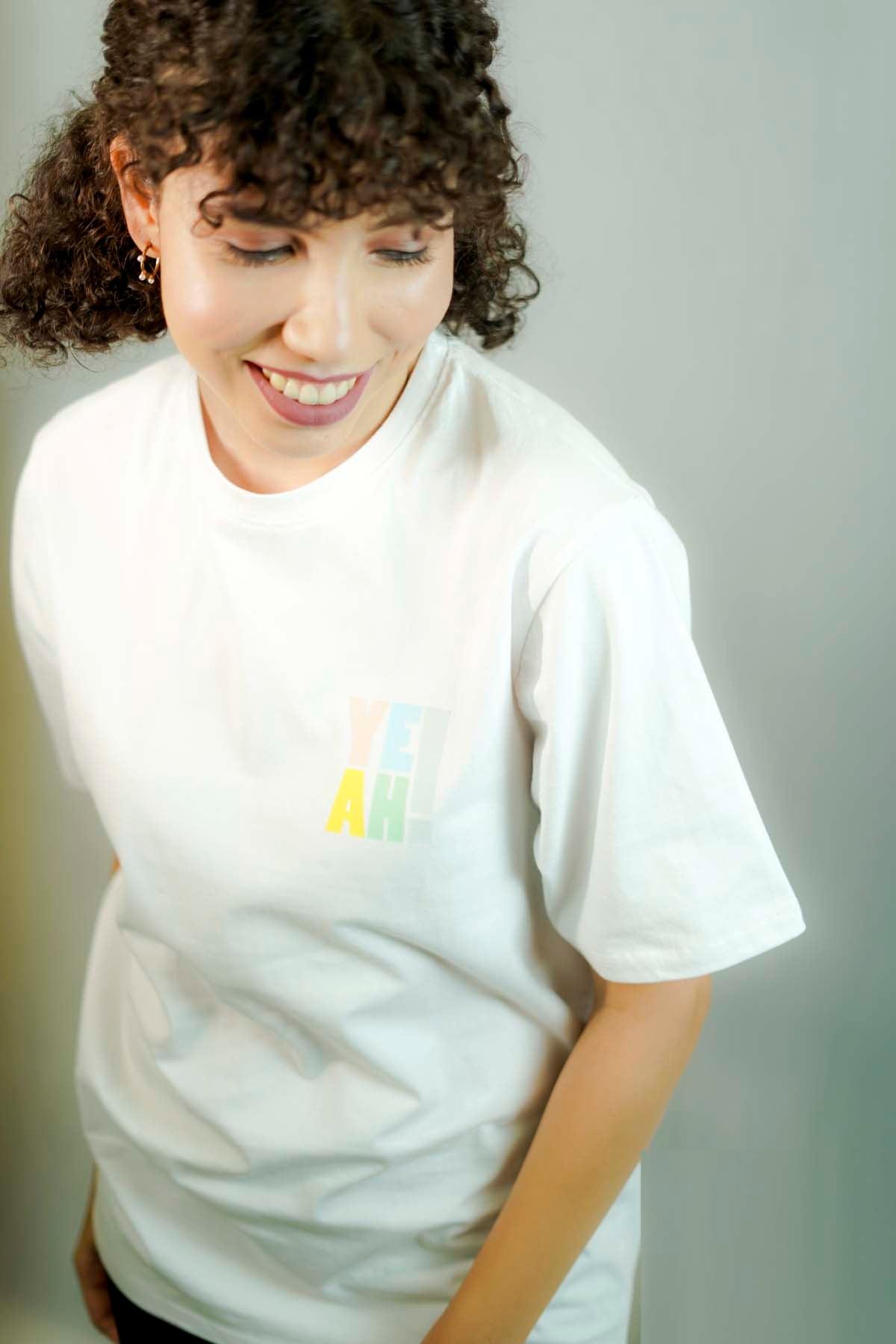 Yeah Oversized T-shirt-white