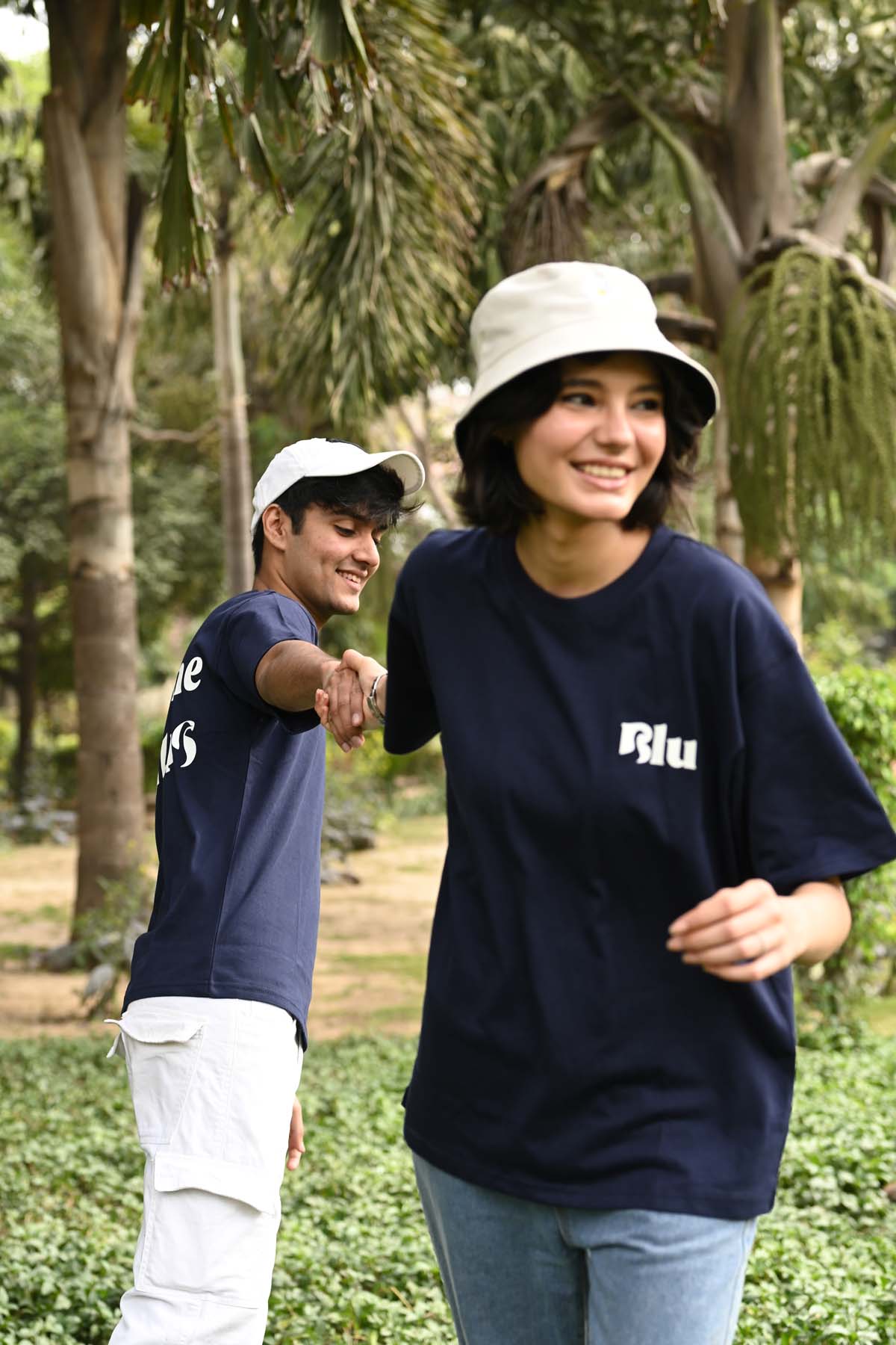 Sunshine & Blus Oversized T-Shirt- Navy blue