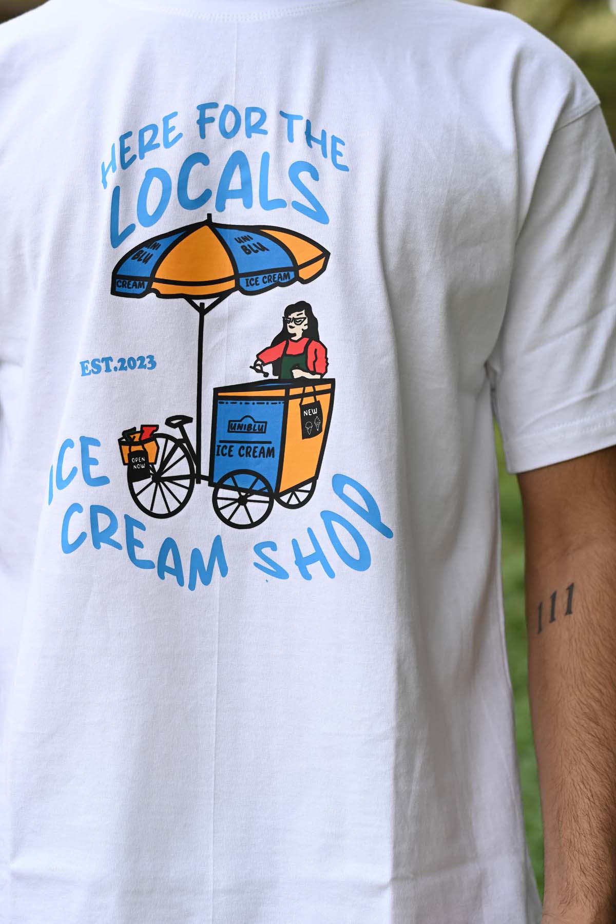 Locals Ice Cream Oversized T-Shirt- White