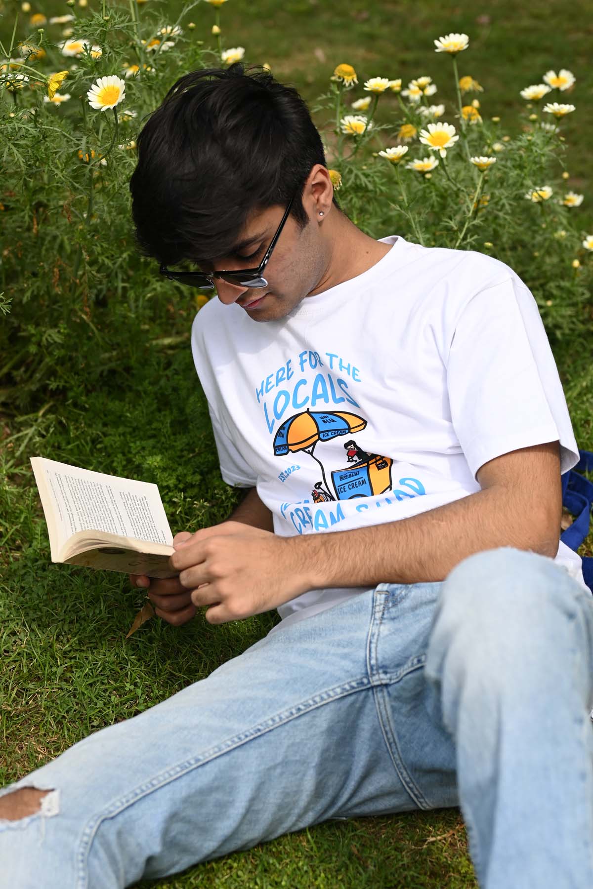 Locals Ice Cream Oversized T-Shirt- White