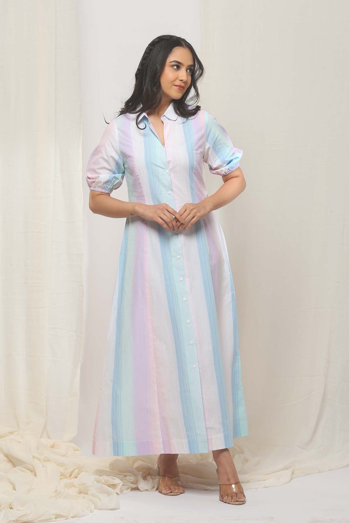 Pastel Mirage Shirt Dress