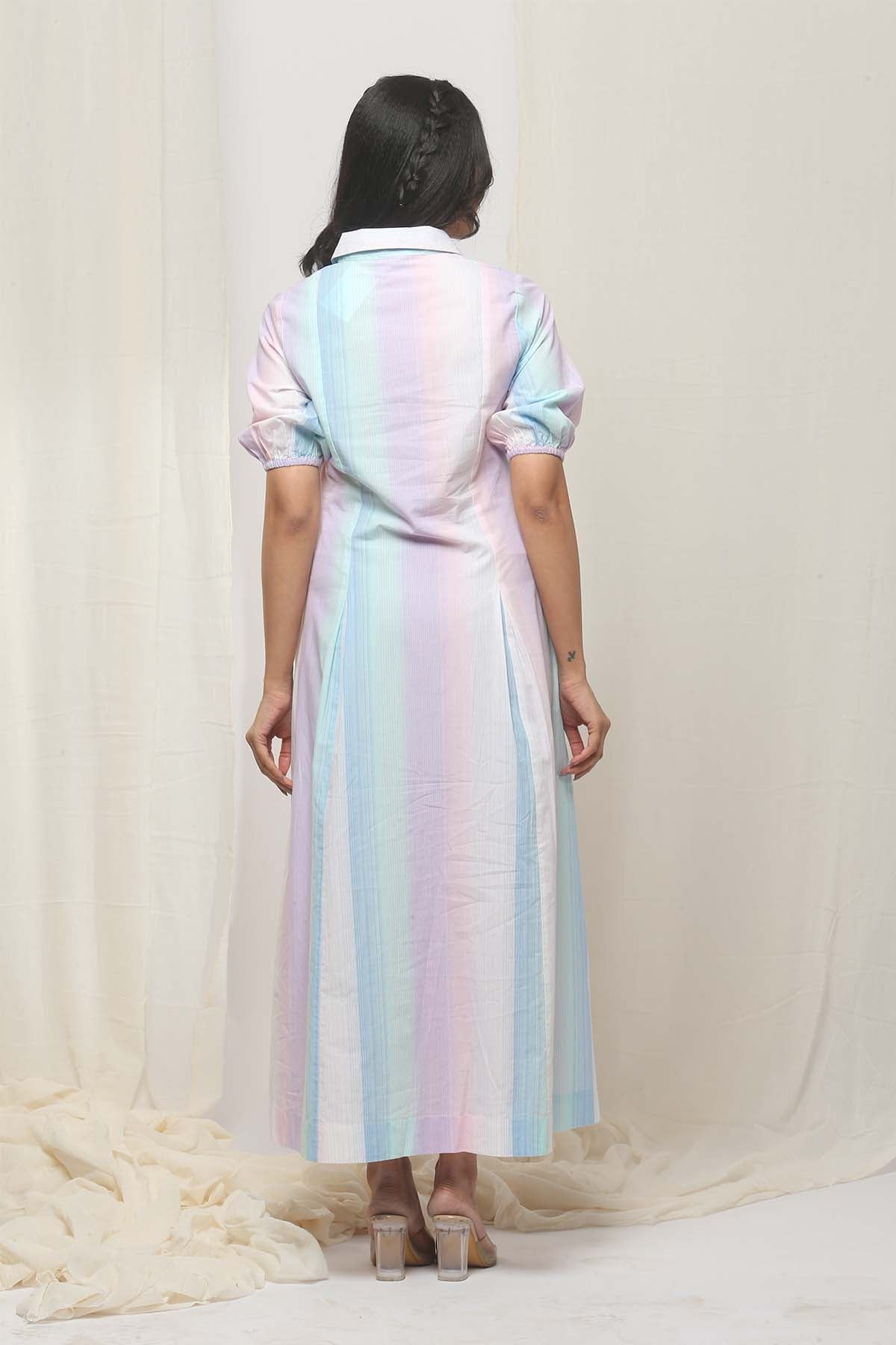 Pastel Mirage Shirt Dress