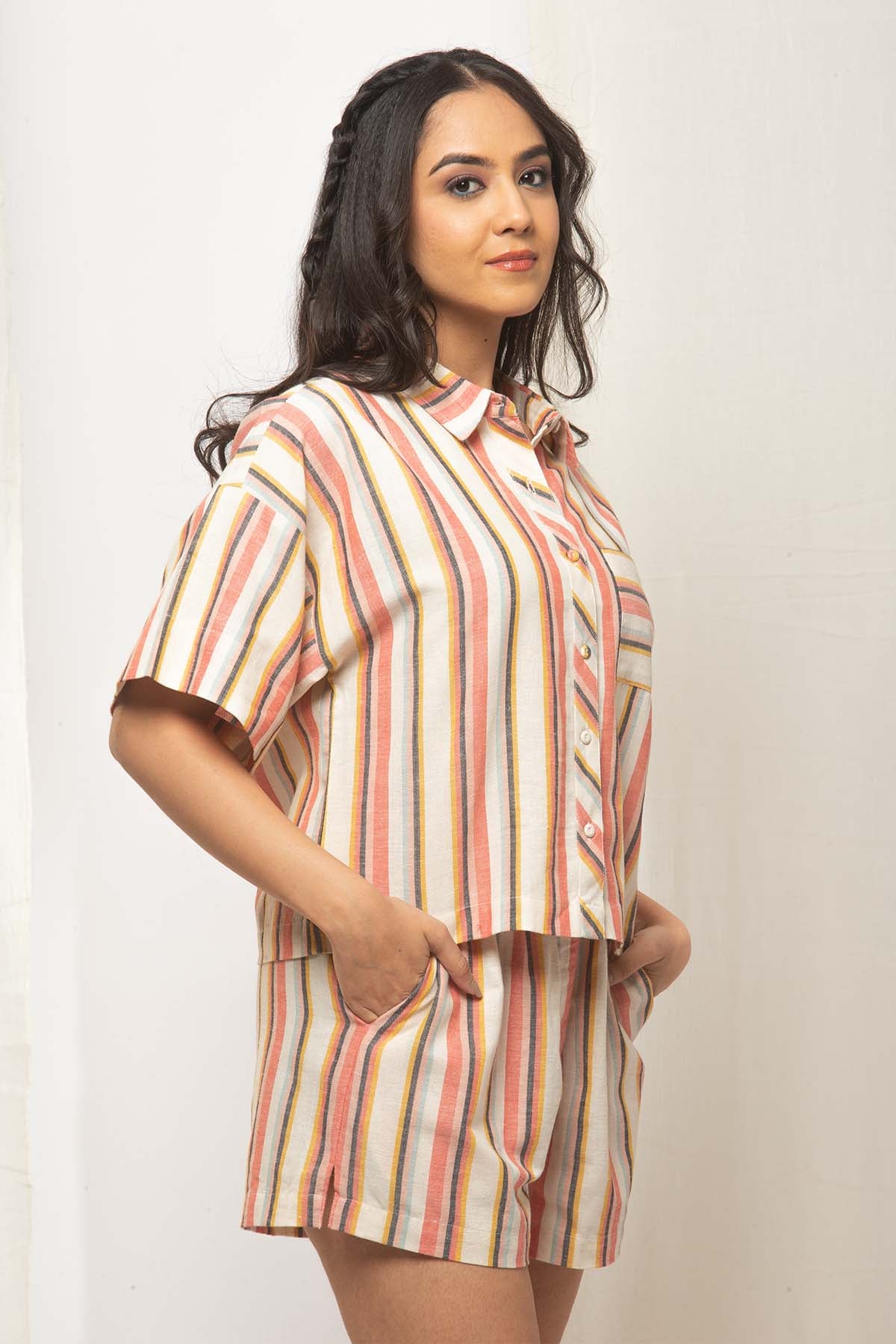 Pastel Pop Linen Set- Rust