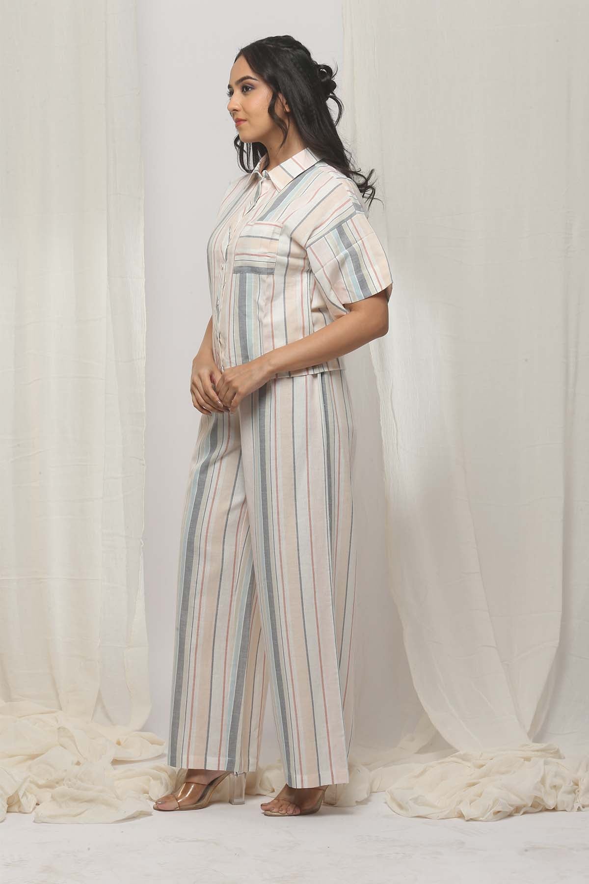 Pastel Pop Linen Set- Peach