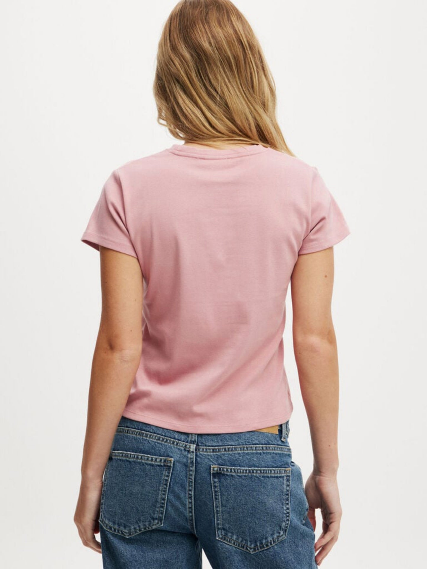 Strikes Crop T-Shirt- Pink