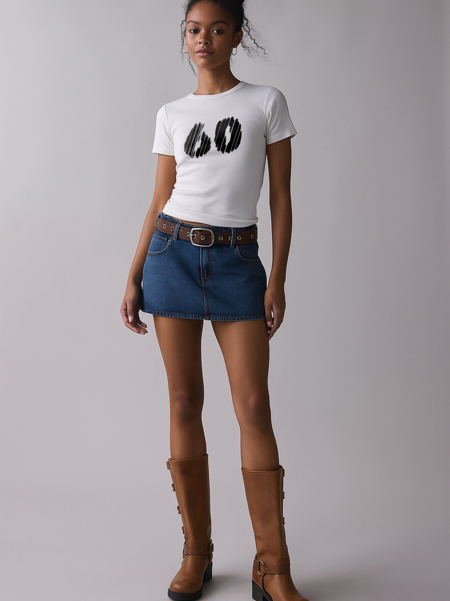 60 Crop T-Shirt- White