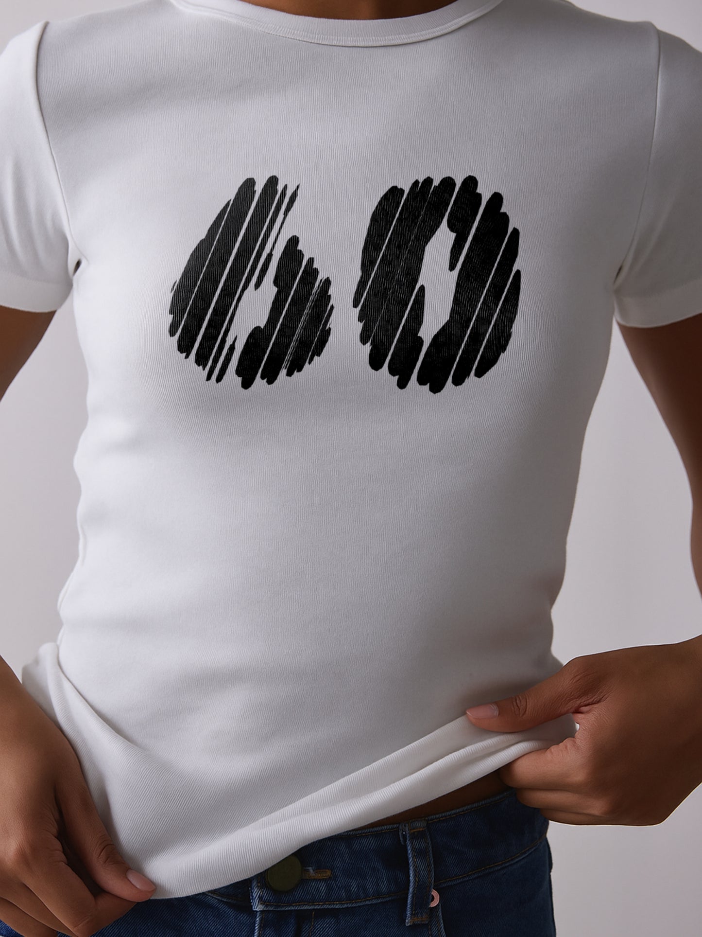 60 Crop T-Shirt- White