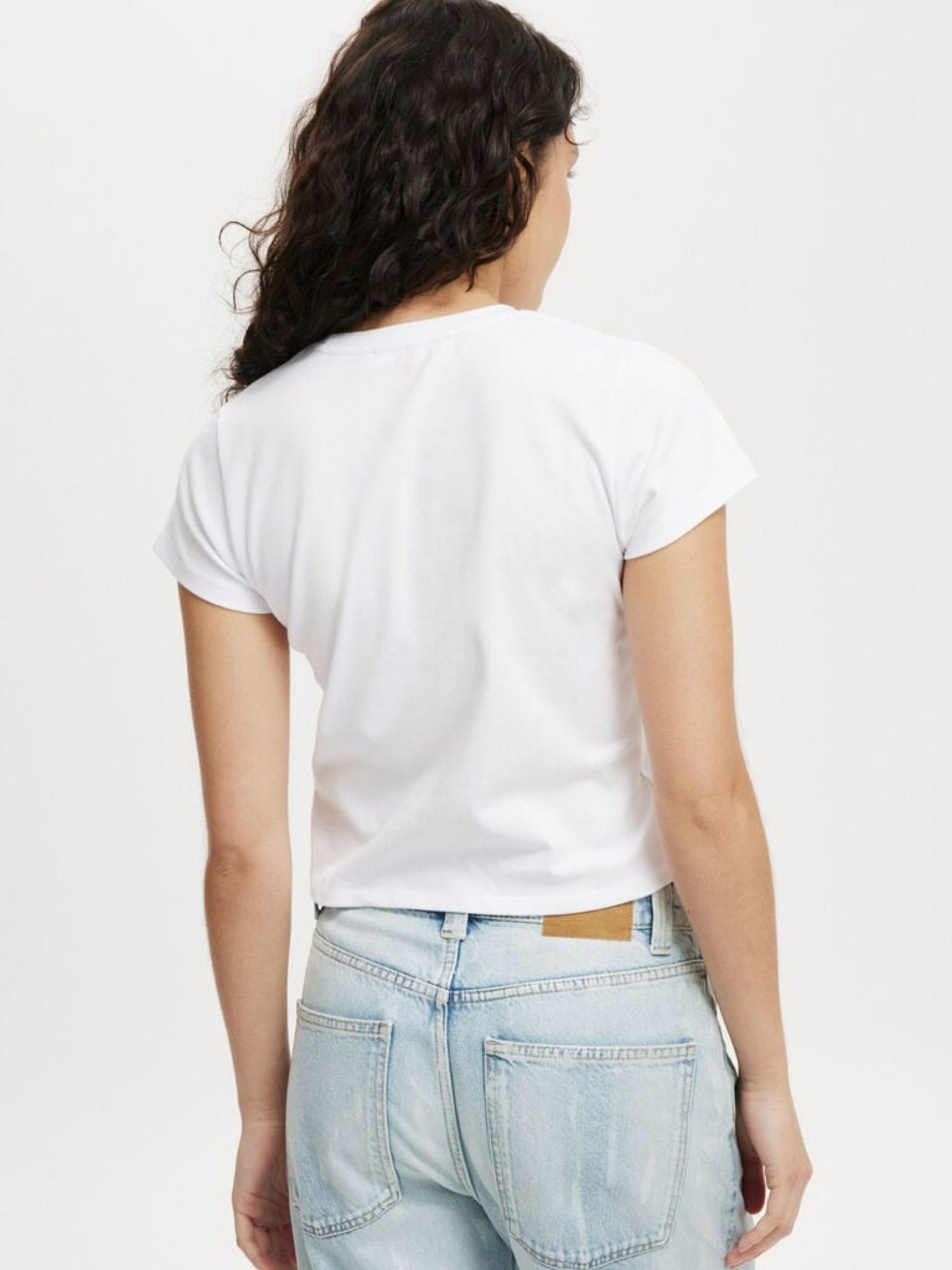Strikes Crop T-Shirt- White