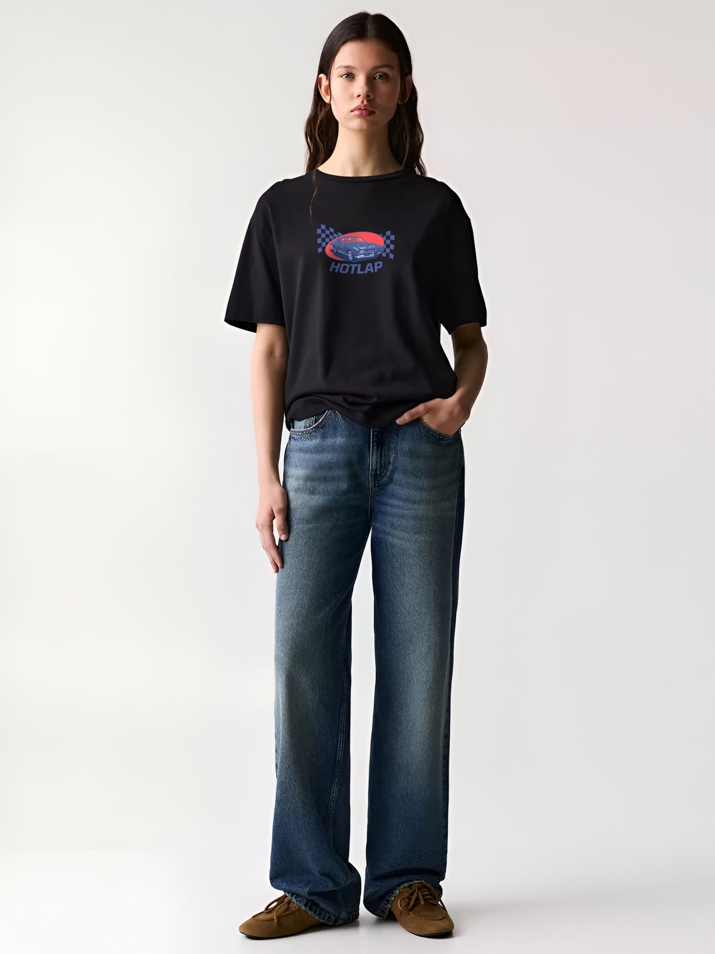 Hotlap Racing Oversized T-Shirt- Black