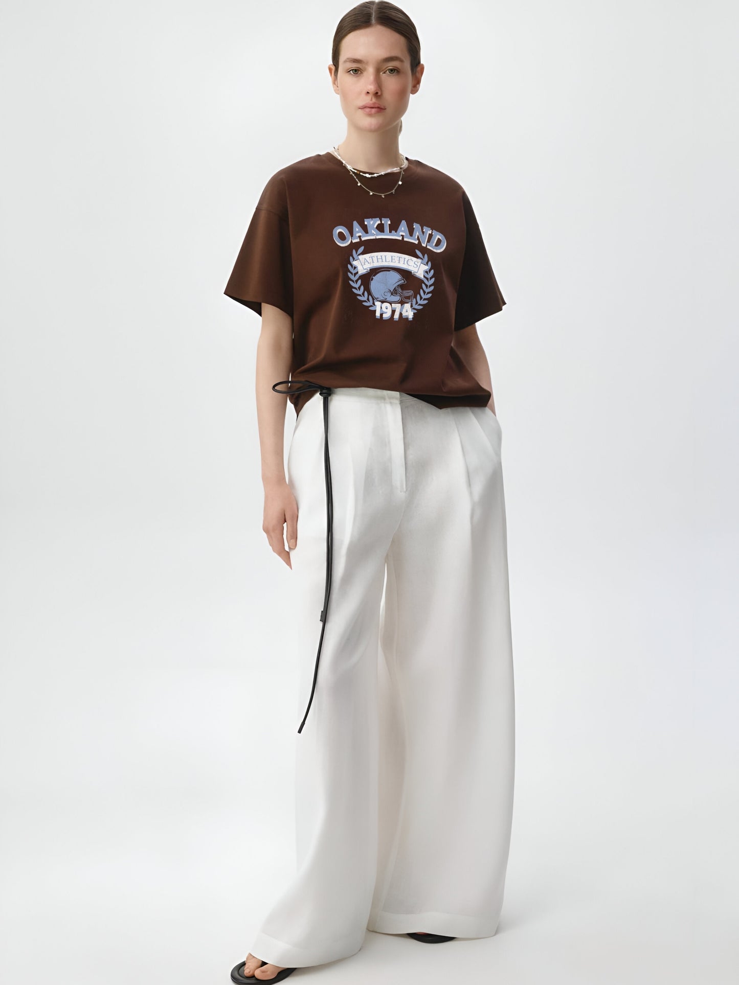 Oakland Oversized T-Shirt- Brown