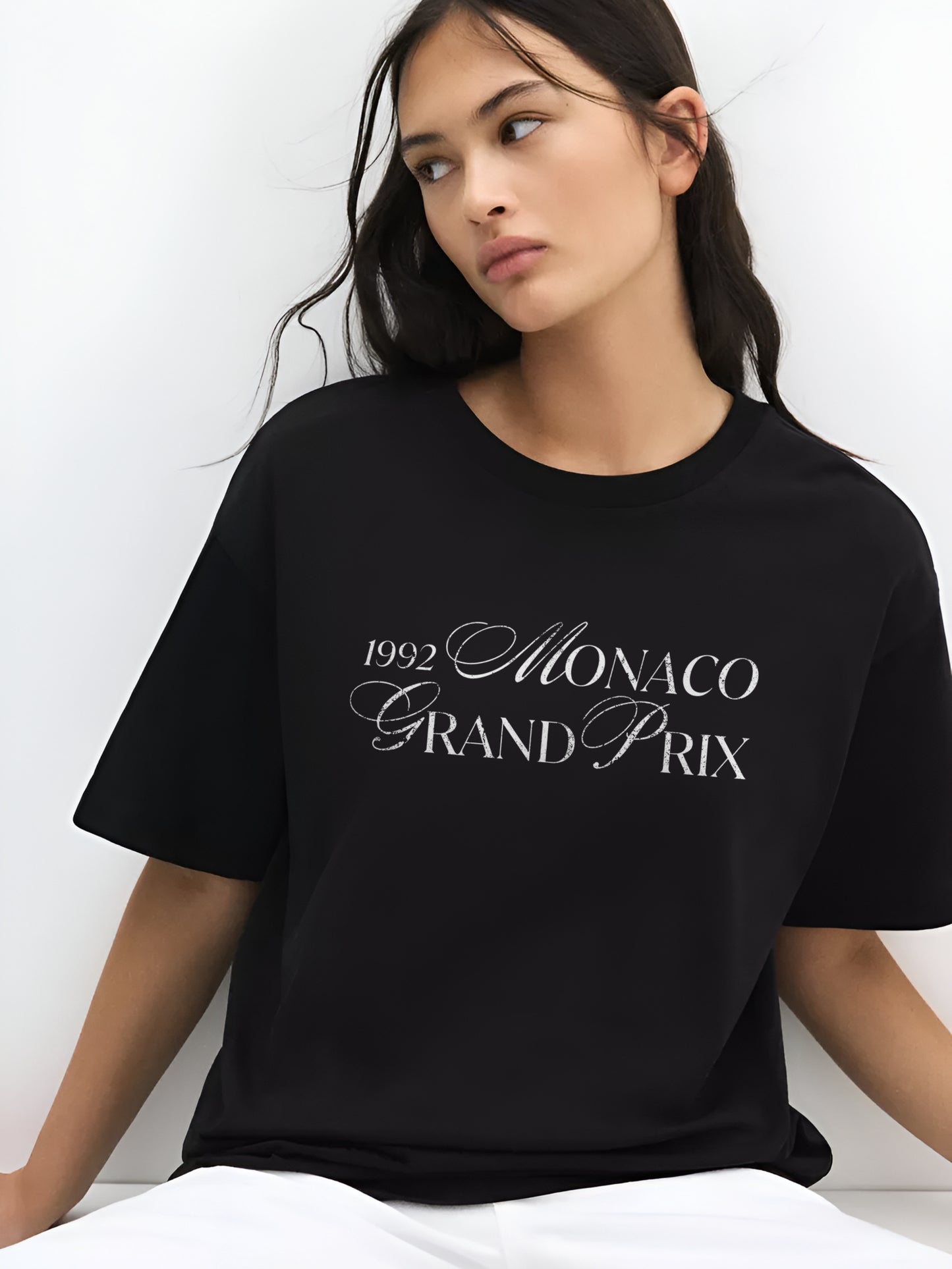 Monaco Grand Prix Oversized T-Shirt- Black