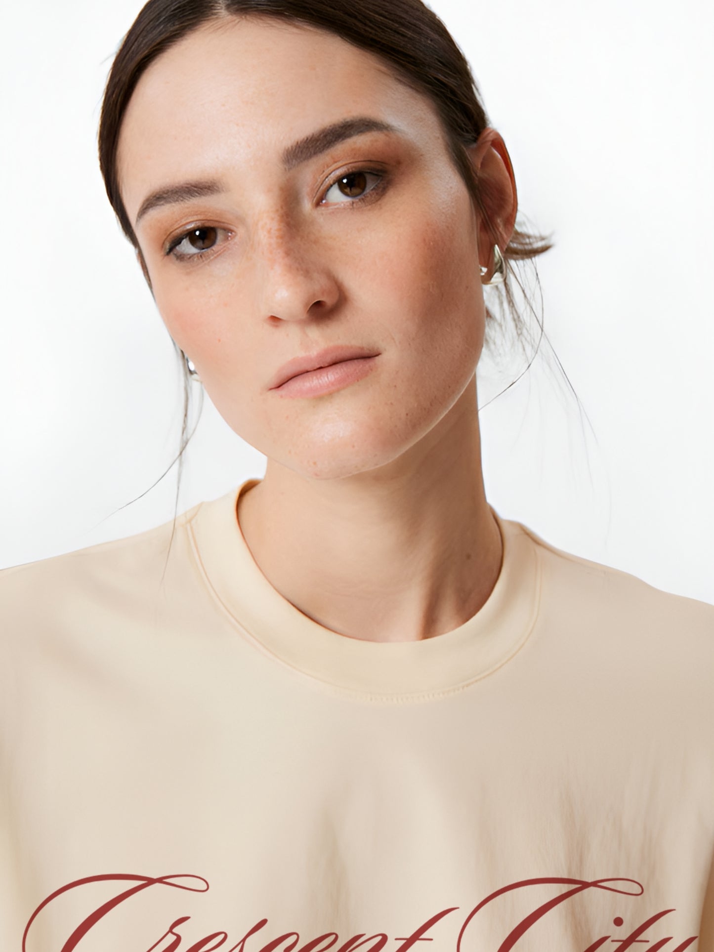 Crescent City Oversized T-Shirt- Beige