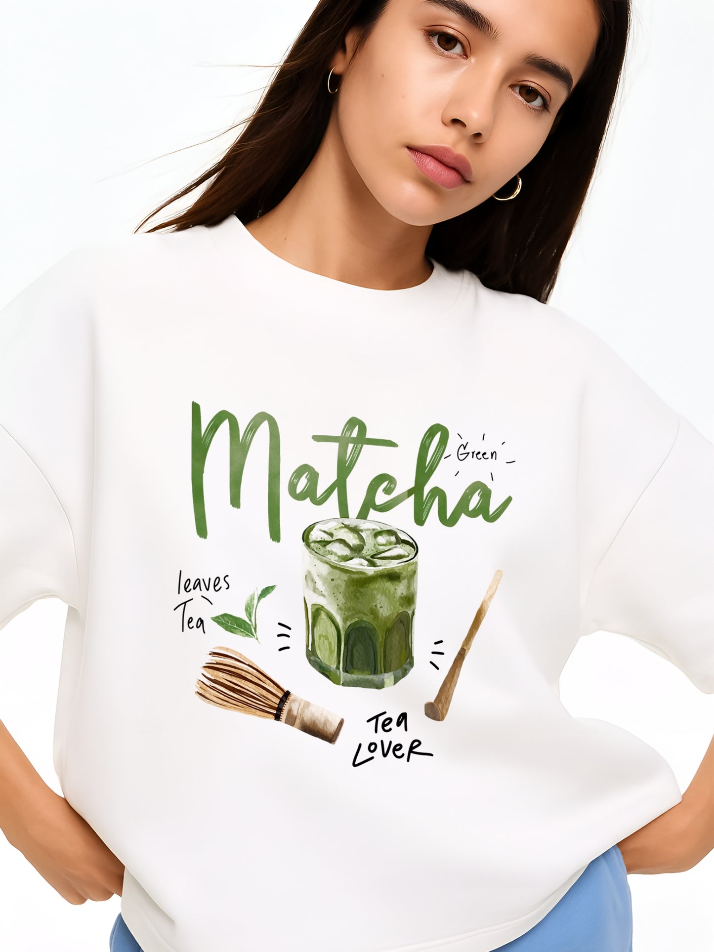 Matcha Oversized T-Shirt- White