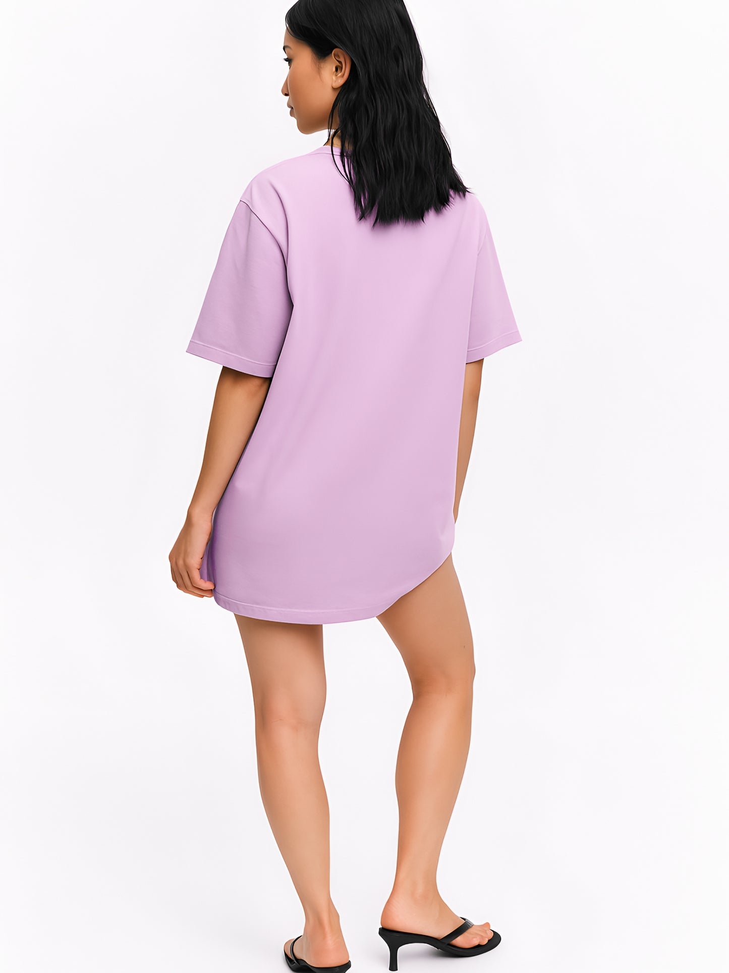 Sunday Morinig Girl Oversized T-Shirt- Lavender