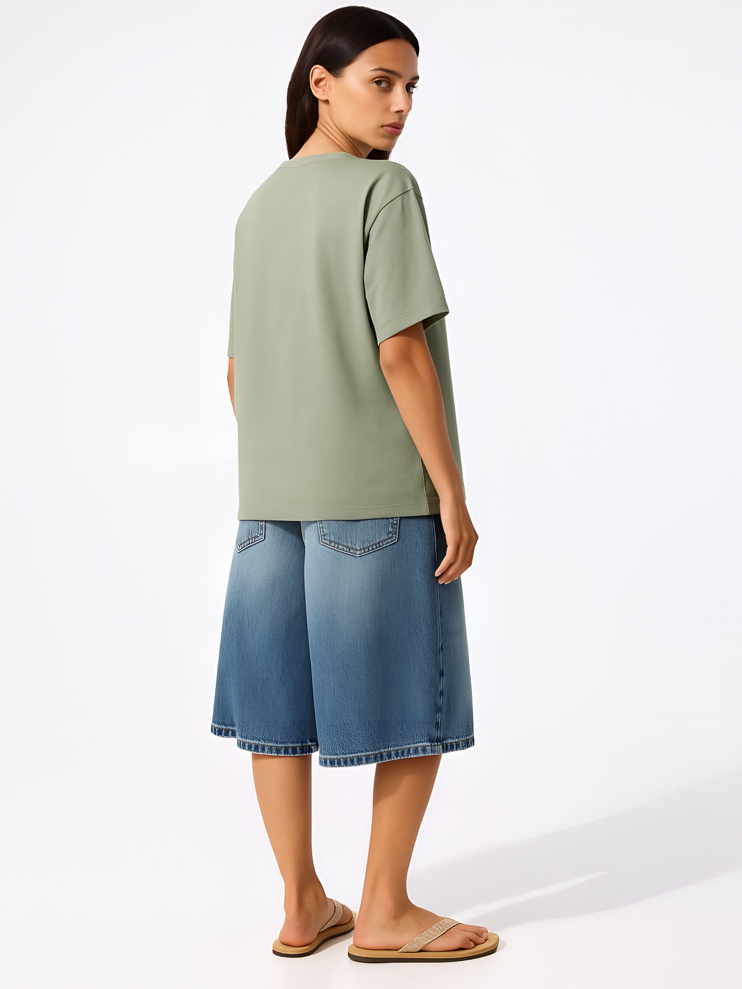 Golden Hour Athletics Oversized T-Shirt- Sage Green