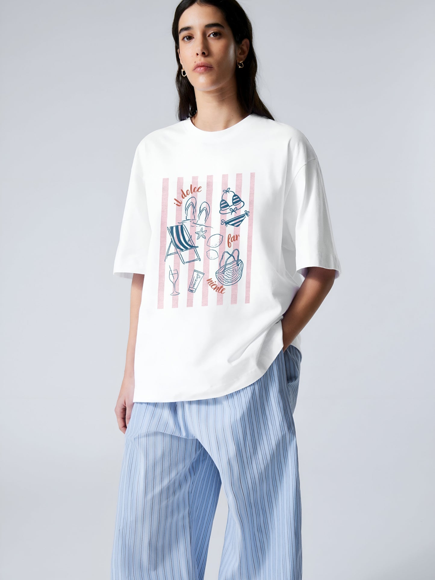 Dolce Far Niente Oversized T-Shirt- White