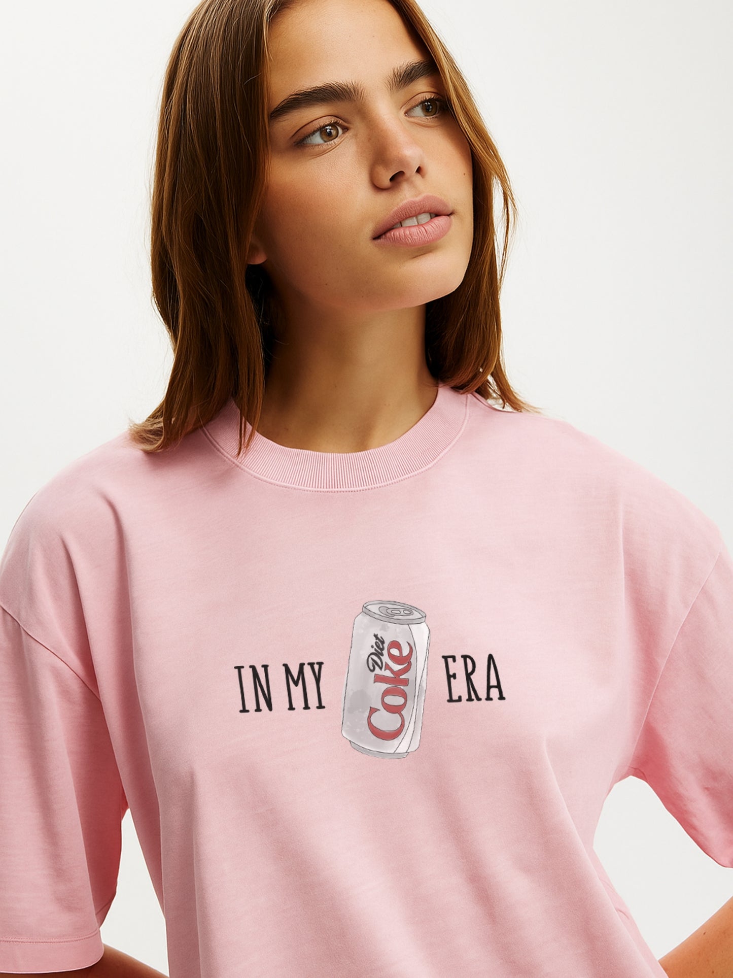 Diet Coke Era Oversized T-Shirt- Pink