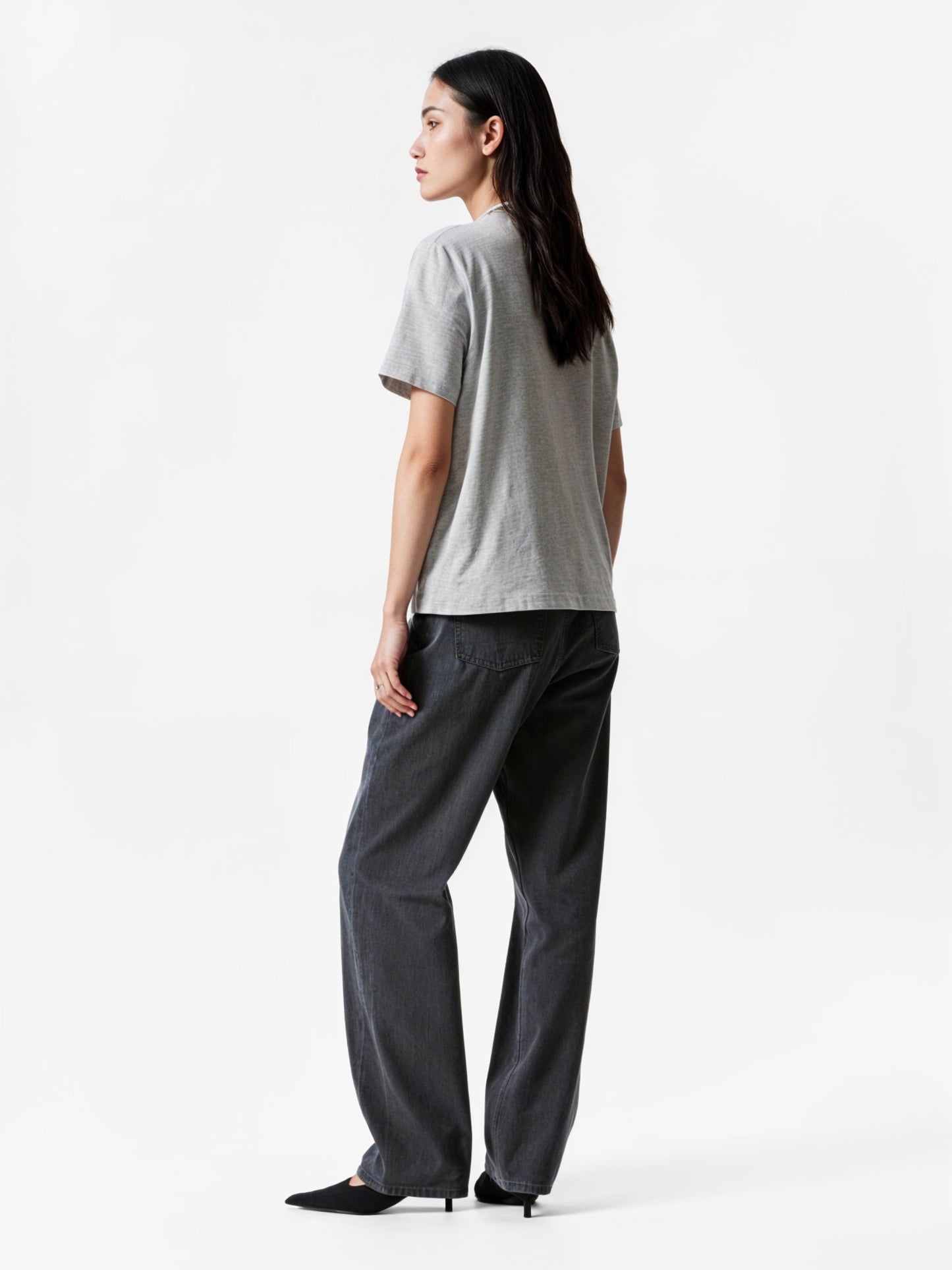Tennis Club T-Shirt- Melange Grey Regular Fit T-Shirt
