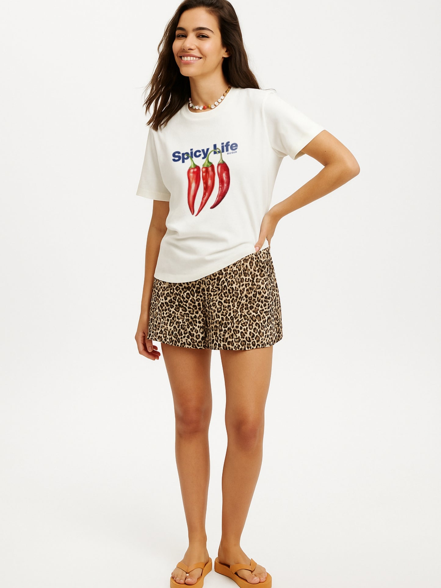 Spicy Life T-Shirt- White Regular Fit T-Shirt