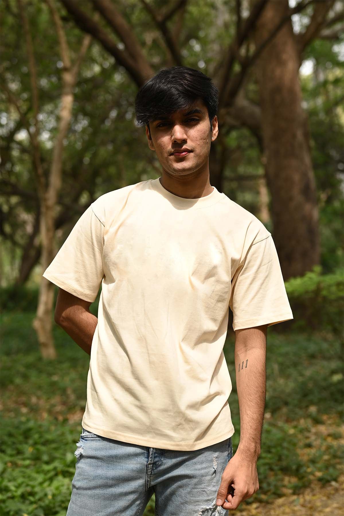 Beige Oversized T-shirt