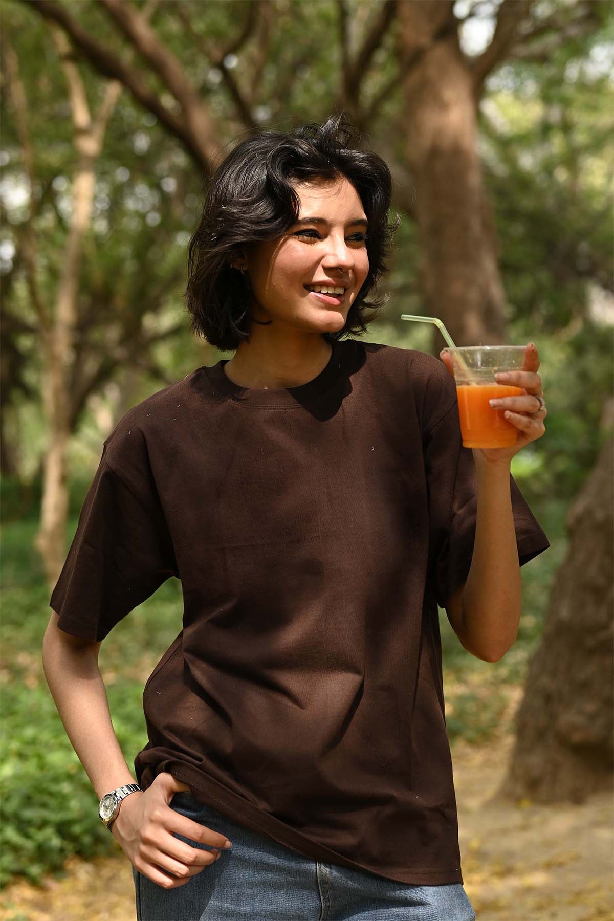 Brown Oversized T-shirt