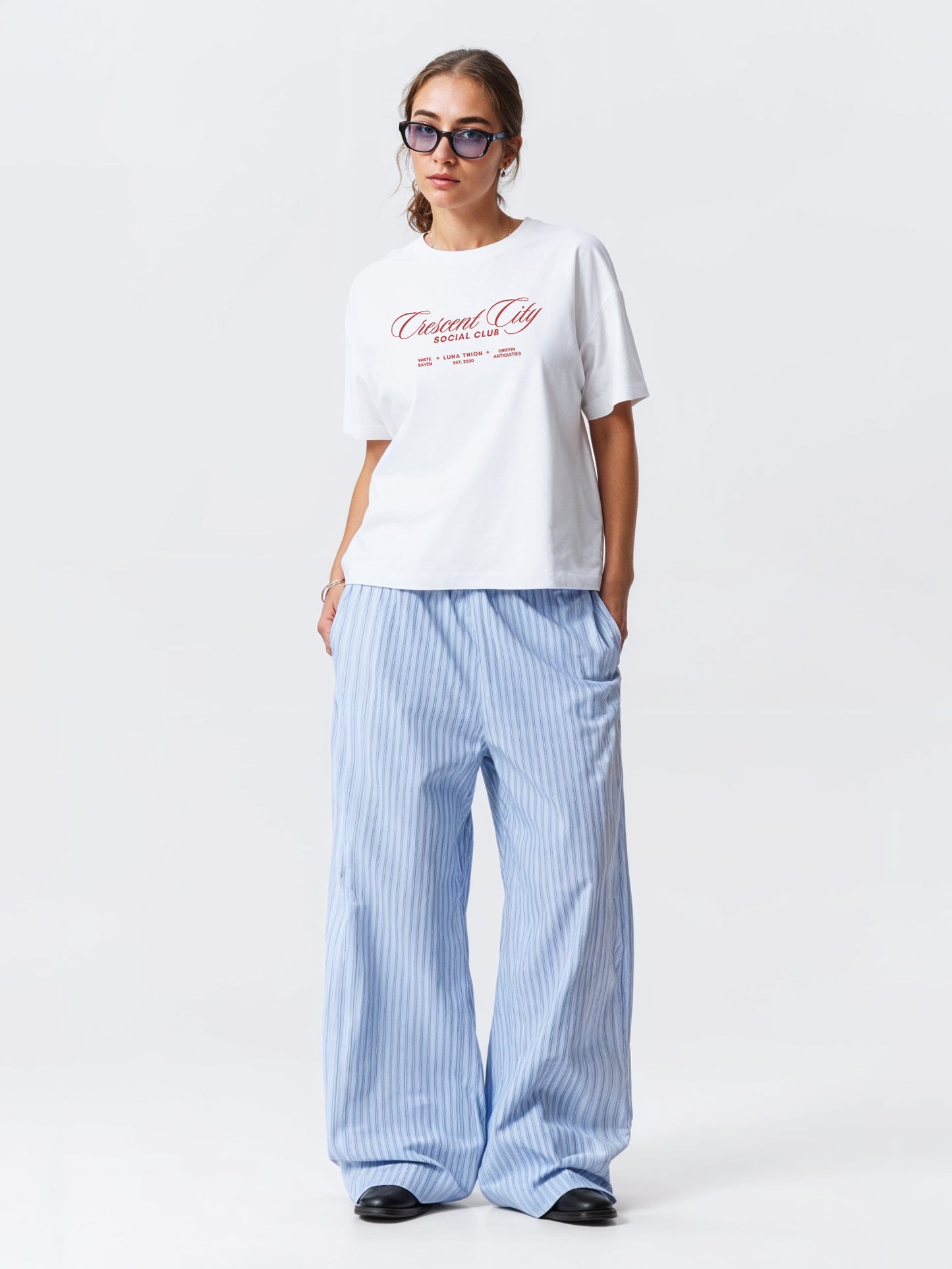 Crescent City T-Shirt- White Regular Fit T-Shirt