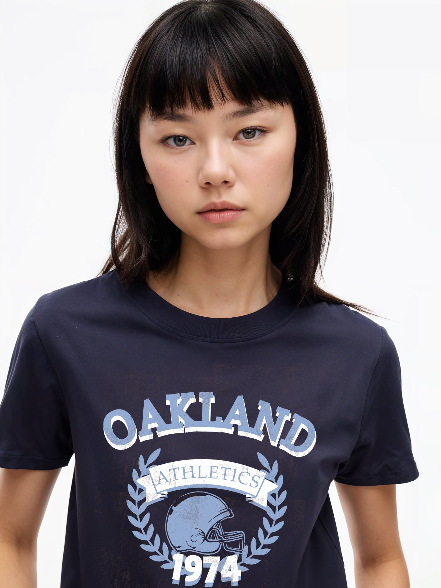 Oakland T-Shirt- Navy blue Regular Fit T-Shirt