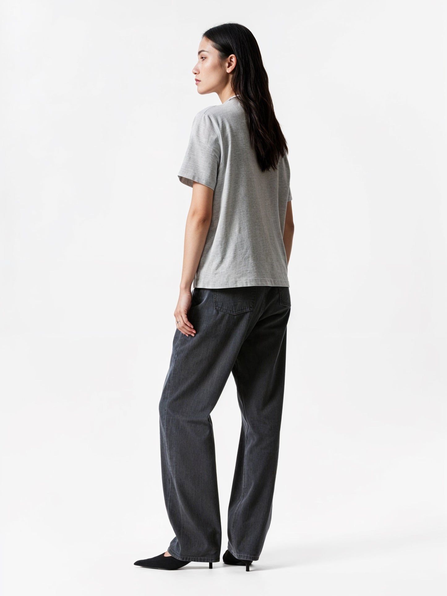 Starfish Pink T-Shirt- Melange Grey Regular Fit T-Shirt