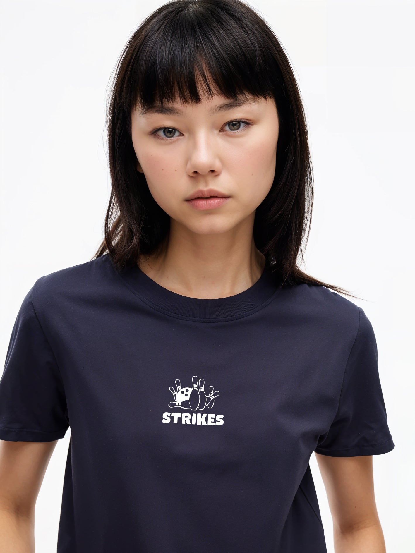 Strikes T-Shirt- Navy blue Regular Fit T-Shirt