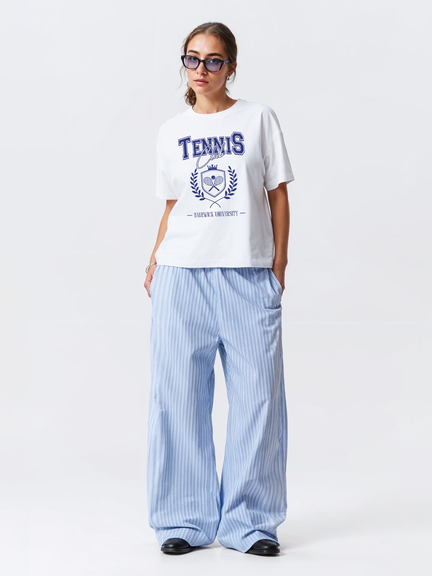 Tennis Club T-Shirt- White Regular Fit T-Shirt