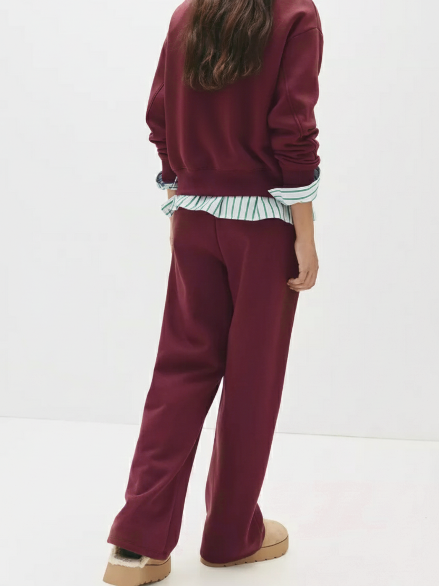 Burgandy Straight Fit Jogger