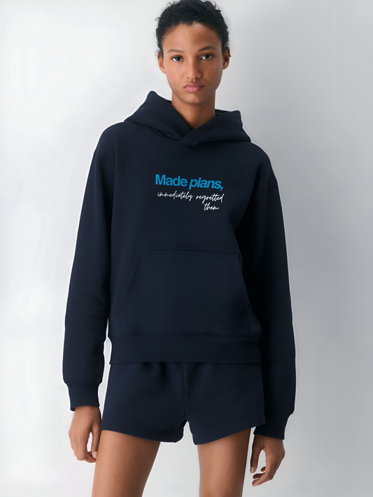 Made Plans Hoodie- Navy blue