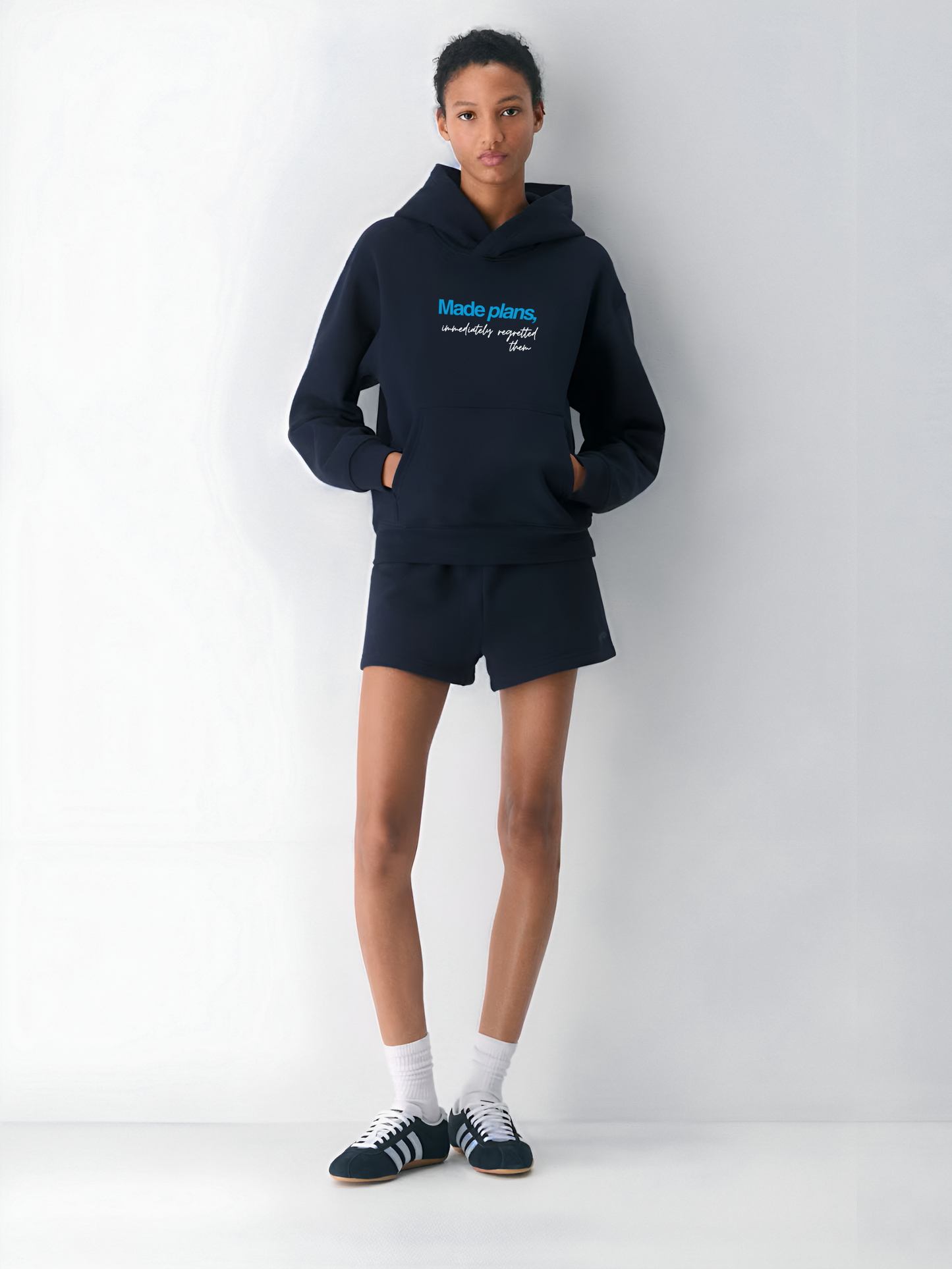 Made Plans Hoodie- Navy blue