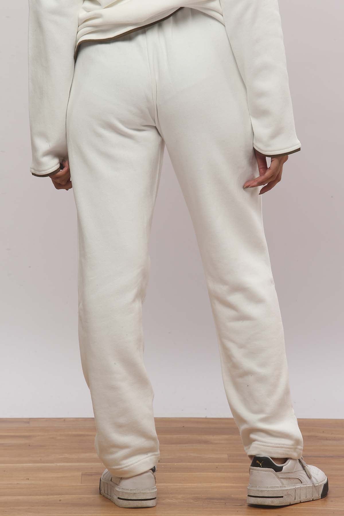 Off White Olive Tipping Zip Hoodie + Off Straight Jogger Co-ord Set