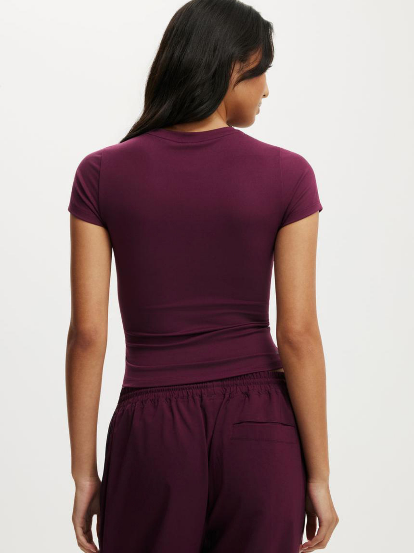 No matter what Crop T-Shirt- Wine