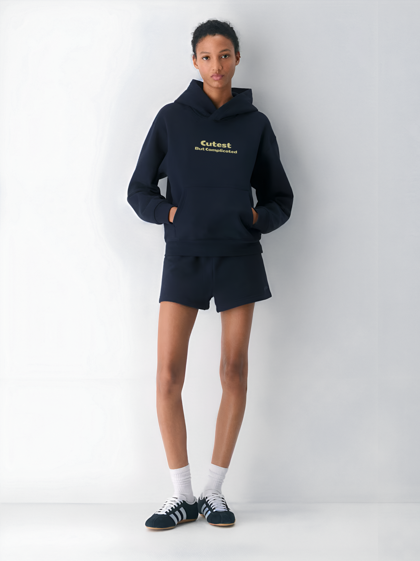 Cutest but Complicated Hoodie- Navy blue