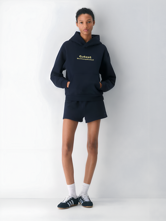 Cutest but Complicated Hoodie- Navy blue