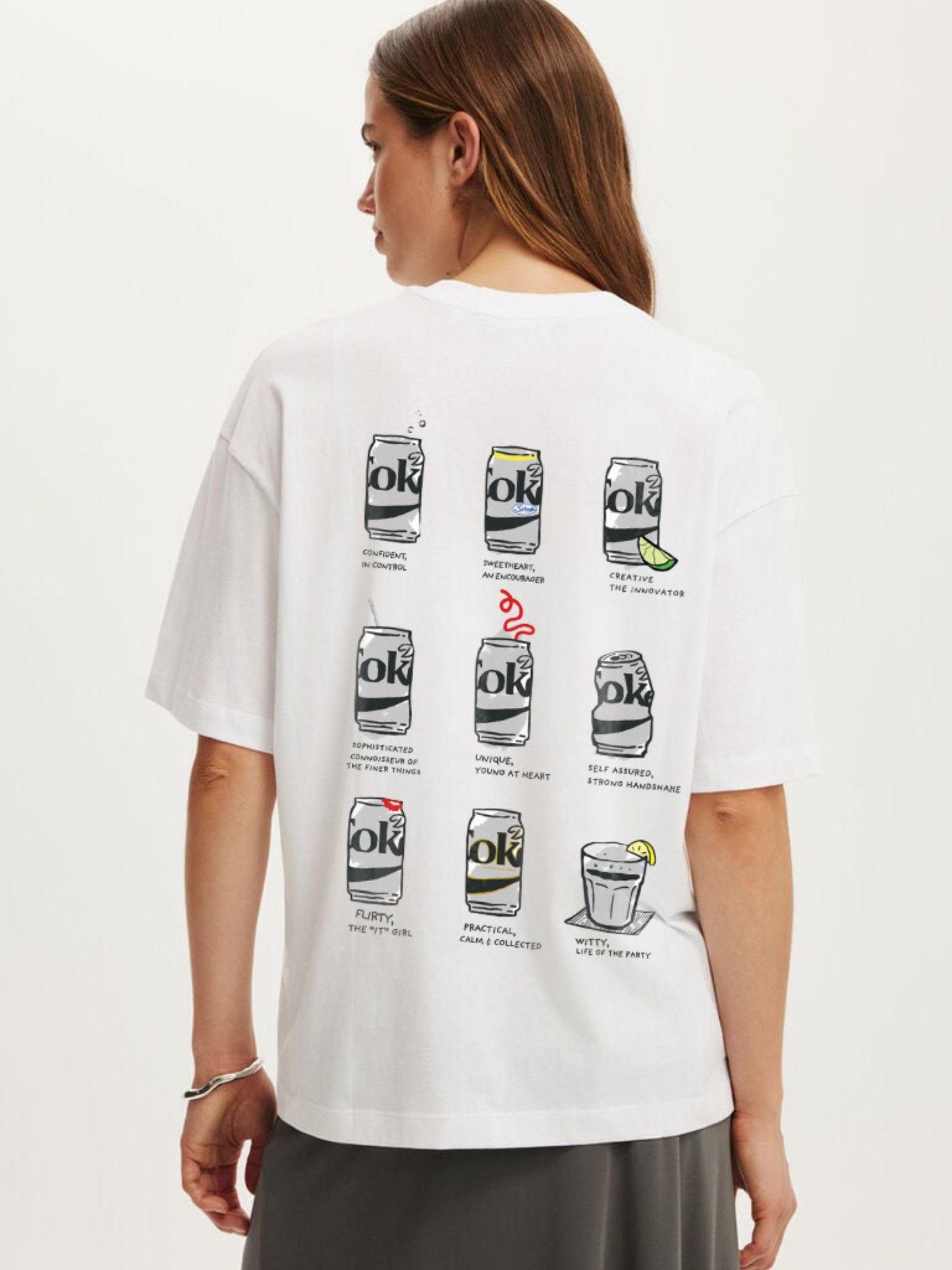 Served Chilled Oversized T-Shirt - White
